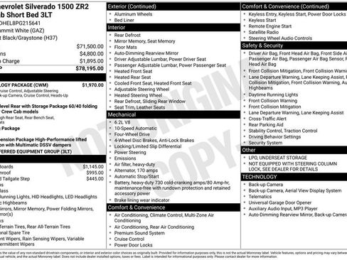 Used 2023 Chevrolet Silverado 1500 ZR2 w/ Technology Package AWD/4WD image 12