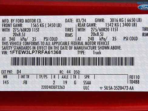 Used 2024 Ford F150 XLT w/ Equipment Group 302A MID image 16