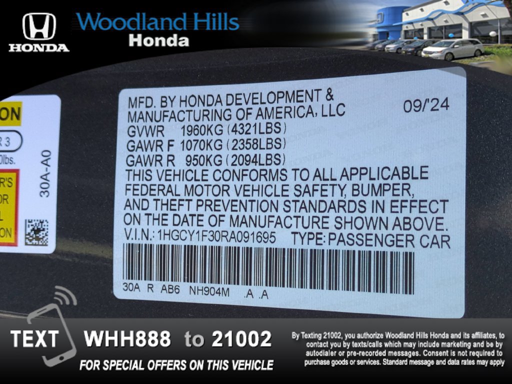 Certified 2024 Honda Accord EX image 27