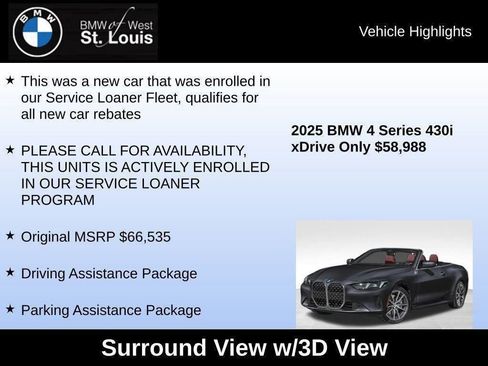 Used 2025 BMW 430i xDrive Convertible w/ Premium Package image 80