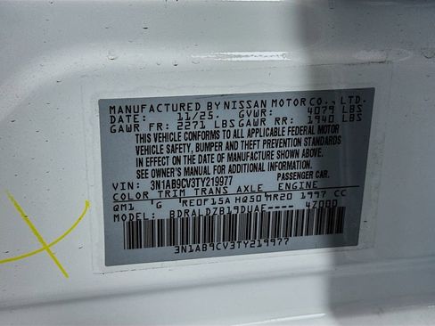 New 2026 Nissan Sentra SV w/ SV Convenience Package FWD image 7