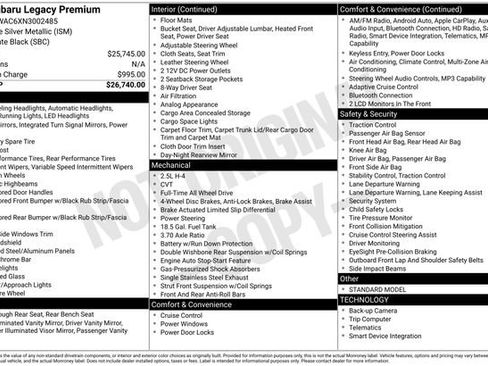 Used 2022 Subaru Legacy Premium image 5