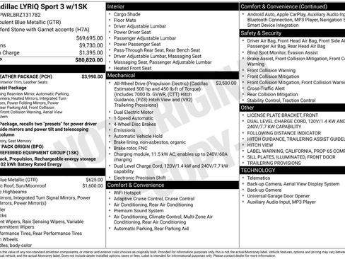 Certified 2024 Cadillac Lyriq Sport w/ Nappa Leather Package image 46