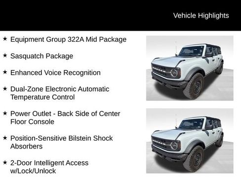 Used 2021 Ford Bronco Black Diamond w/ Sasquatch Package image 8