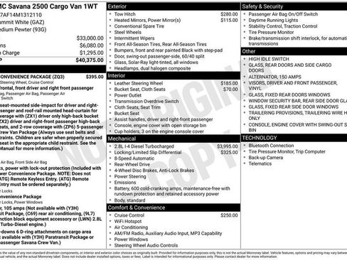 Certified 2021 GMC Savana 2500 w/ Driver Convenience Package RWD image 34