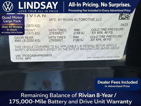 Used 2023 Rivian R1S Adventure AWD/4WD image 25