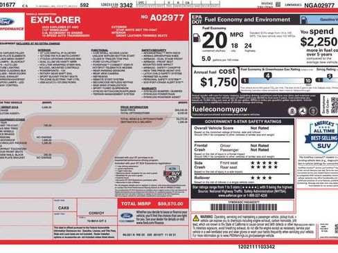 Certified 2022 Ford Explorer ST w/ Equipment Group 401A image 40