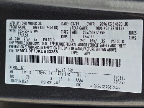 Used 2019 Ford Escape S FWD image 29
