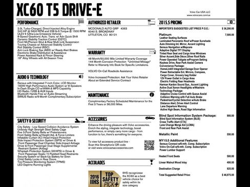 Used 2015 Volvo XC60 T5 Platinum image 10