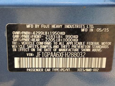 Used 2015 Subaru Impreza 2.0i AWD/4WD image 36