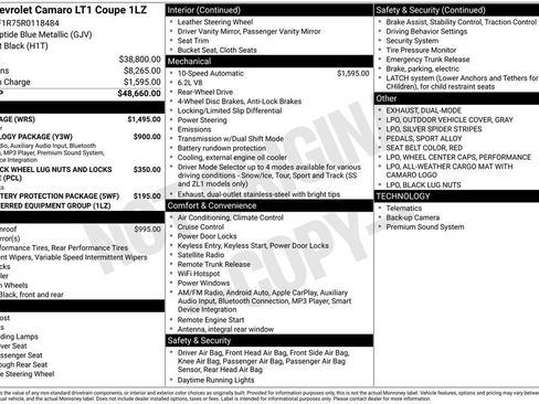 Used 2024 Chevrolet Camaro LT w/ RS Package image 11