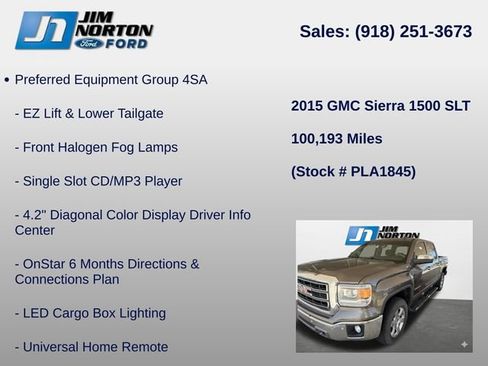 Used 2015 GMC Sierra 1500 SLT w/ SLT Crew Cab Value Package AWD/4WD image 13