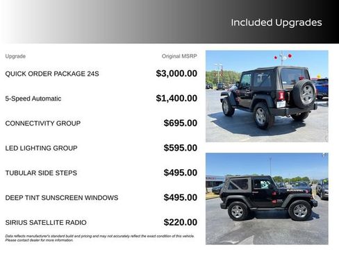 Used 2017 Jeep Wrangler Sport w/ Quick Order Package 24S AWD/4WD image 13