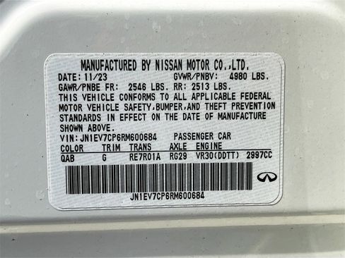 Used 2024 INFINITI Q50 Sensory image 33