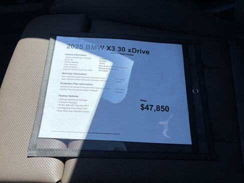 Certified 2025 BMW X3 xDrive30i AWD/4WD image 19