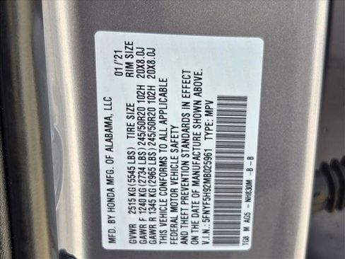 Used 2021 Honda Pilot Touring image 15