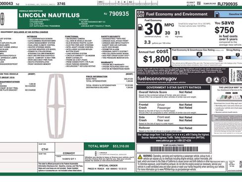 Used 2024 Lincoln Nautilus Premier AWD/4WD image 15