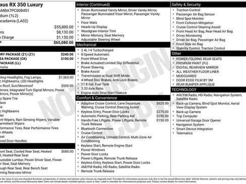 Used 2023 Lexus RX 350 FWD w/ Accessory Package (Z1) image 5