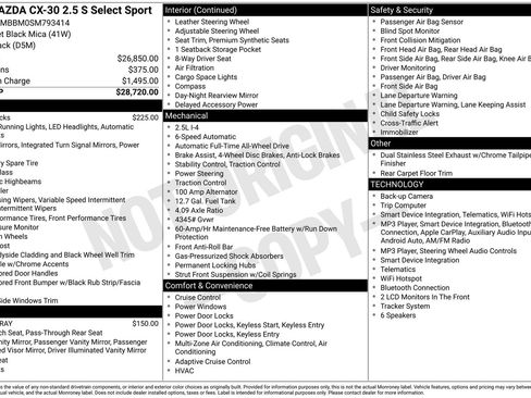 Used 2025 MAZDA CX-30 AWD 2.5 S w/ Select Sport Pkg image 13