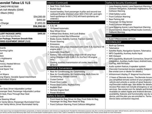Used 2023 Chevrolet Tahoe LS w/ Driver Alert Package RWD image 9