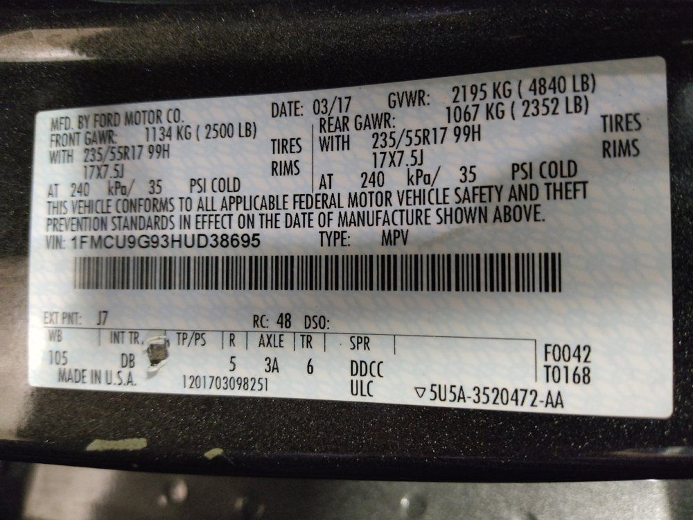 Used 2017 Ford Escape SE w/ SE Leather Comfort Package AWD/4WD image 33