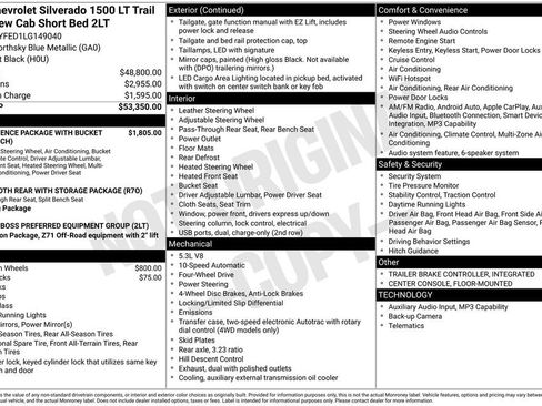 Used 2020 Chevrolet Silverado 1500 LT Trail Boss AWD/4WD image 4