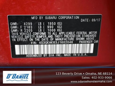 Used 2018 Subaru Impreza 2.0i Sport w/ Popular Package #5 image 44