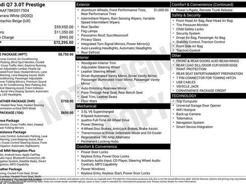 Used 2019 Audi Q7 3.0T Prestige w/ Prestige Package AWD/4WD image 17