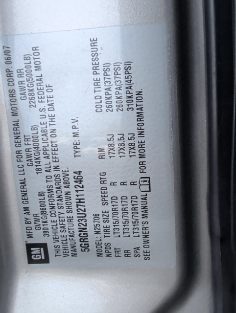 Used 2007 HUMMER H2 AWD/4WD image 27