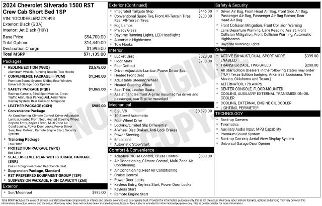 Used 2024 Chevrolet Silverado 1500 RST w/ Redline Edition AWD/4WD image 2