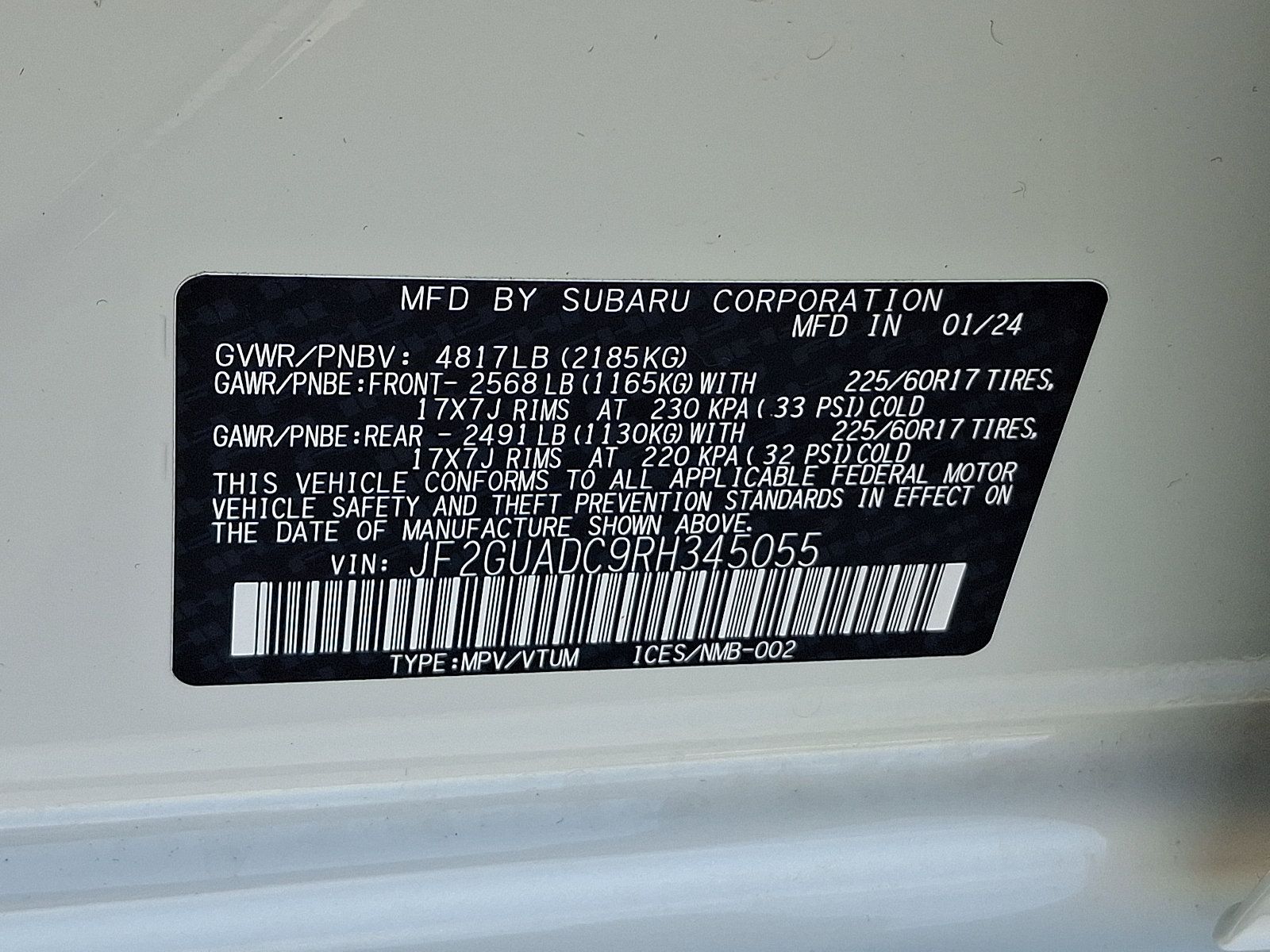 Certified 2024 Subaru Crosstrek 2.0i Premium AWD/4WD image 27