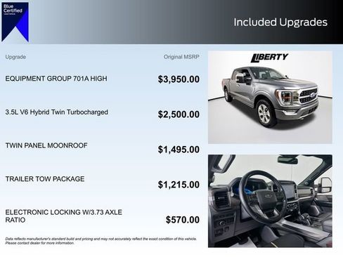 Certified 2022 Ford F150 Platinum w/ Equipment Group 701A High image 5