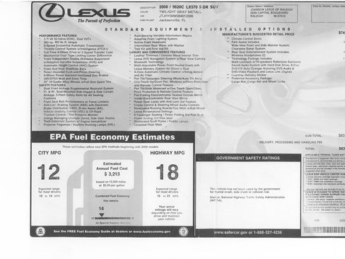 Used 2008 Lexus LX 570 4WD image 63