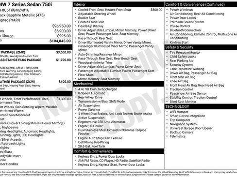 Used 2019 BMW 750i w/ M Sport Package image 10