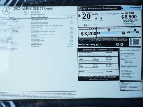 New 2025 Mercedes-Benz GLE 53 AMG 4MATIC Coupe image 34