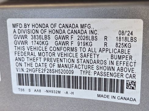 Certified 2025 Honda Civic LX image 31