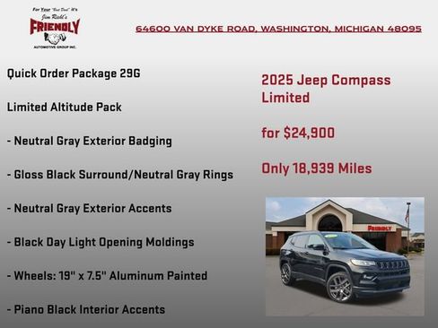 Used 2025 Jeep Compass Limited w/ Sun & Sound Group AWD/4WD image 5
