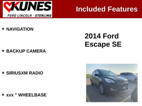 Used 2014 Ford Escape SE w/ Equipment Group 201A FWD image 2