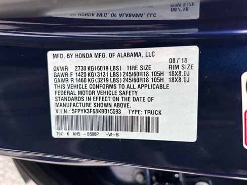 Used 2019 Honda Ridgeline RTL-T image 17