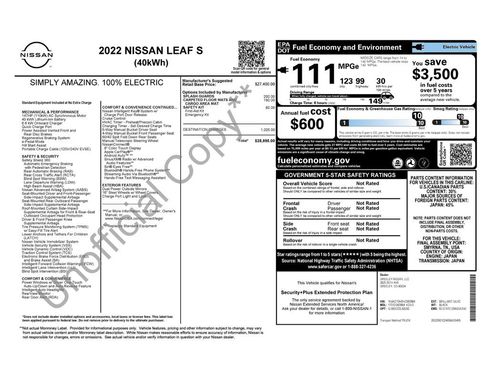 Used 2022 Nissan Leaf S image 9