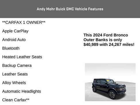 Used 2024 Ford Bronco Outer Banks AWD/4WD image 4