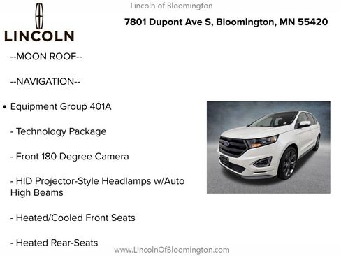 Used 2016 Ford Edge Sport w/ Equipment Group 401A AWD/4WD image 5