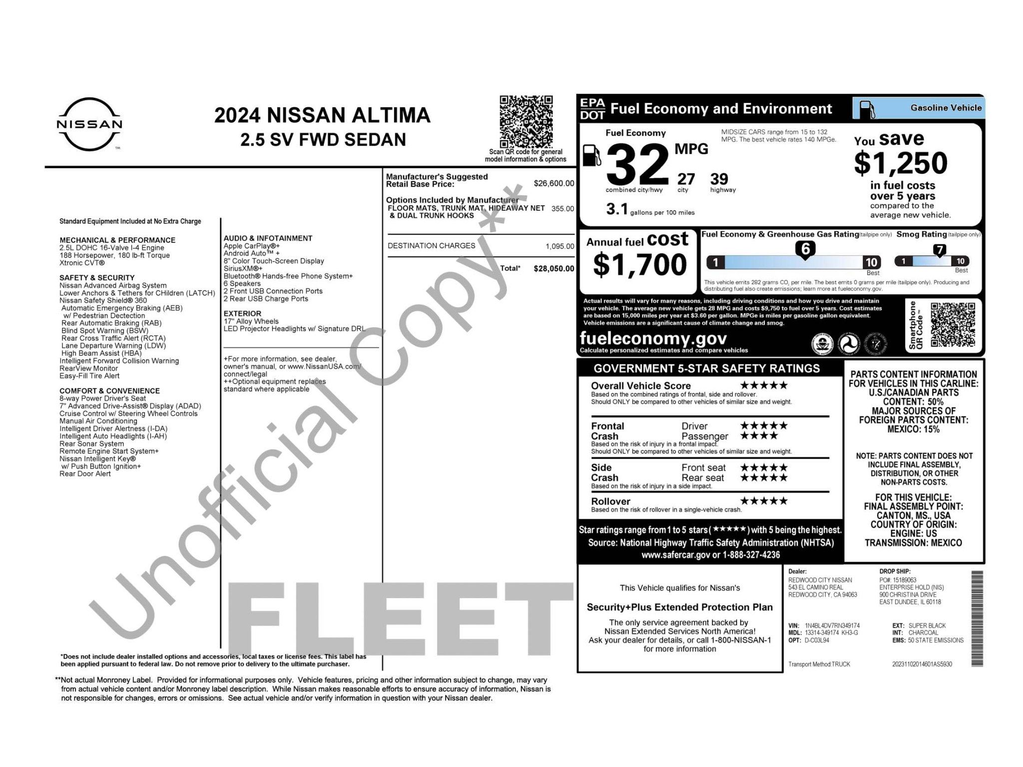 Used 2024 Nissan Altima 2.5 SV FWD image 2