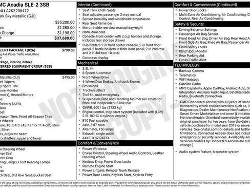Used 2019 GMC Acadia SLE w/ Driver Alert Package I FWD image 7