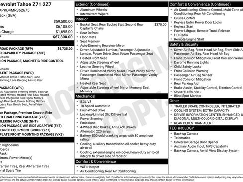 Used 2021 Chevrolet Tahoe Z71 w/ Z71 Off-Road Package AWD/4WD image 29