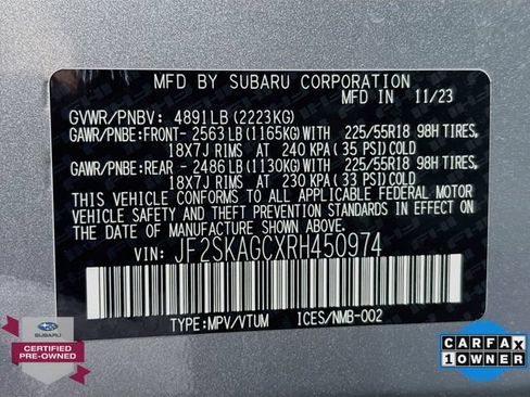 Certified 2024 Subaru Forester Sport AWD/4WD image 33