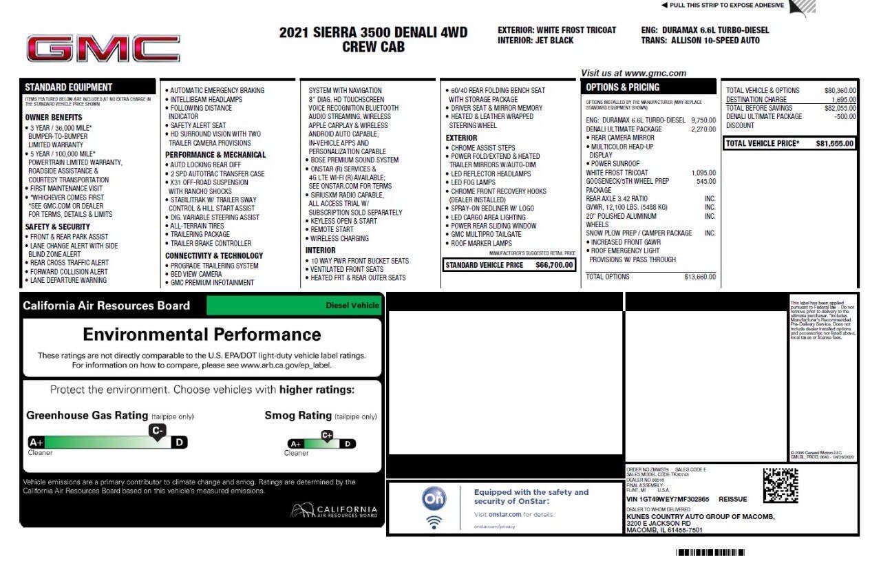 Used 2021 GMC Sierra 3500 Denali w/ Denali Ultimate Package AWD/4WD image 8