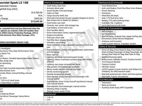 Used 2021 Chevrolet Spark LS FWD image 3