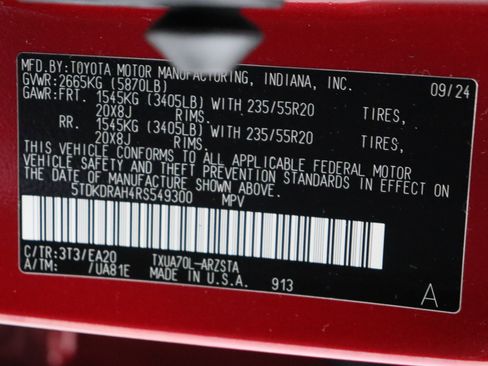 Certified 2024 Toyota Highlander XSE image 45