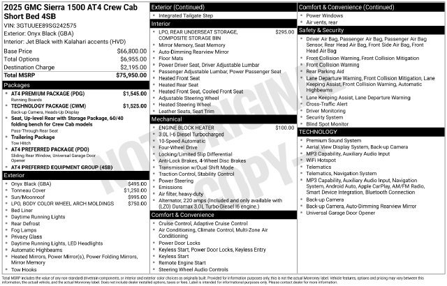 Used 2025 GMC Sierra 1500 AT4 w/ AT4 Premium Package AWD/4WD image 2